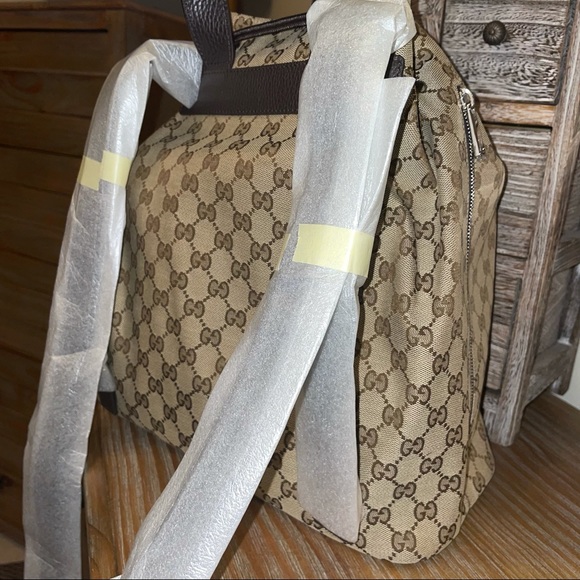 New Gucci GG Monogram Drawstring Backpack - Retired Style - Picture 8 of 15